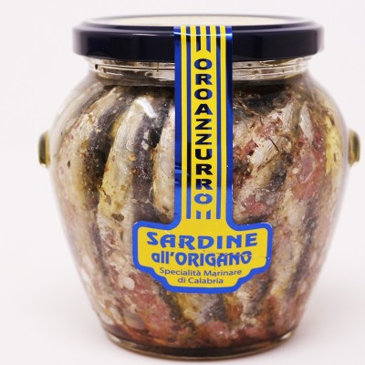 Sardine all'origano in olio di semi di girasole vaso 580 g bottega-lombardosrl