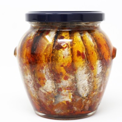 Sardine Piccanti in olio di semi di girasole vaso 580 g bottega-lombardosrl