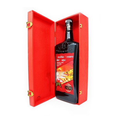 Liquore Amaro del Capo Red Hot edition al Peperoncino - Cofanetto legno 3 litri Magnum bottega-lombardosrl