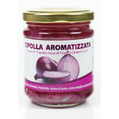 Cipolla aromatizzata sott'olio a base di "Cipolla Rossa di Tropea Calabria I.G.P." 212 ml bottega-lombardosrl