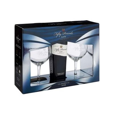 Liquore gin Fifty Pounds London Dry box 2 baloon bottega-lombardosrl