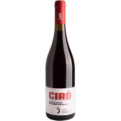 Vino Vumbaca Cirò Rosso superiore riserva 2020 DOC bottiglia da 75 cl bottega-lombardosrl