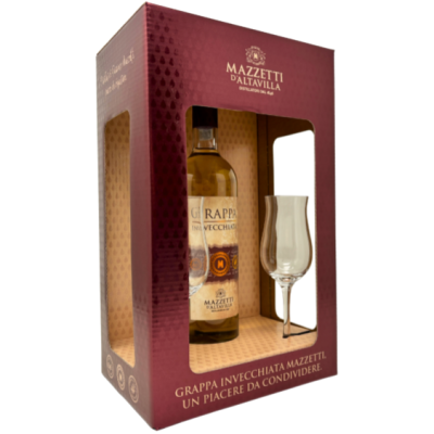 Grappa Mazzetti d'altavilla Cl.50 2 bicchieri bottega-lombardosrl