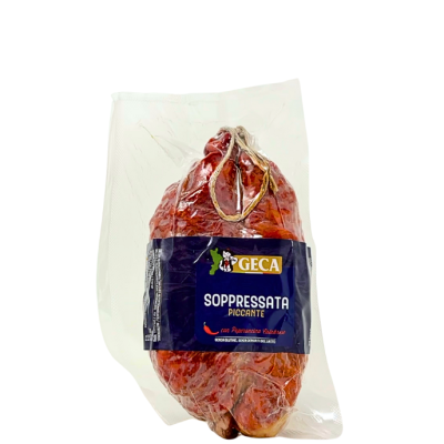 Soppressata calabrese piccante 400 gr. (circa) - Geca bottega-lombardosrl