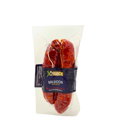 Salsiccia calabrese piccante 400 gr. (circa) - Geca bottega-lombardosrl