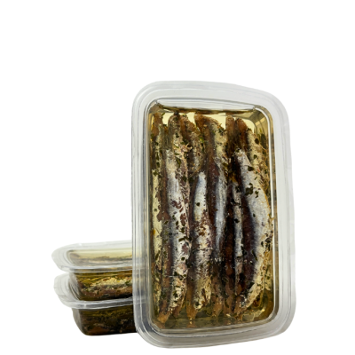 Alici sottolio alla mediterranea 170 g - il meglio bottega-lombardosrl