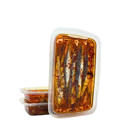 Alici sottolio piccanti vaschetta 170 g - il meglio bottega-lombardosrl