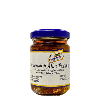 Filetti reali di alici piccanti 156 ml. - il meglio bottega-lombardosrl