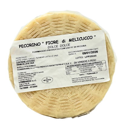 Pecorino “Fiore di Melicucco” Dolce 1 KG. (circa) bottega-lombardosrl