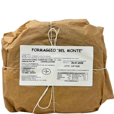 Formaggio stagionato ricoperto di peperoncino "Bel Monte" 1,3 KG (circa) bottega-lombardosrl