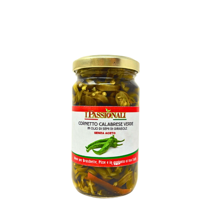 Peperoncino Piccante Verde a Rondella sott'olio 212 ml. - I passionali bottega-lombardosrl